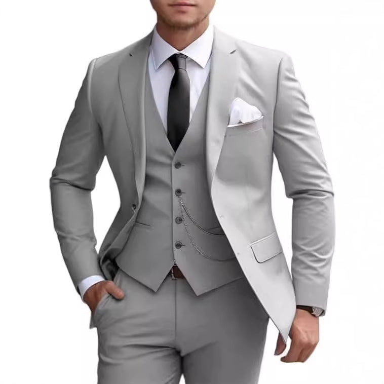 Traje de negocios ajustado para hombre, estilo banquete, formal.
