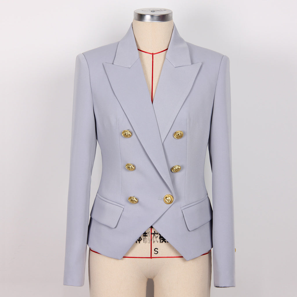 Women's Fashion Simple Waist Fitted Thin Looking Suit Coat