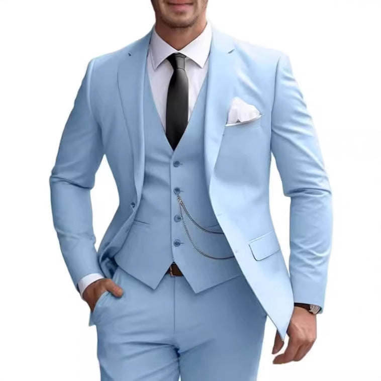 Traje de negocios ajustado para hombre, estilo banquete, formal.