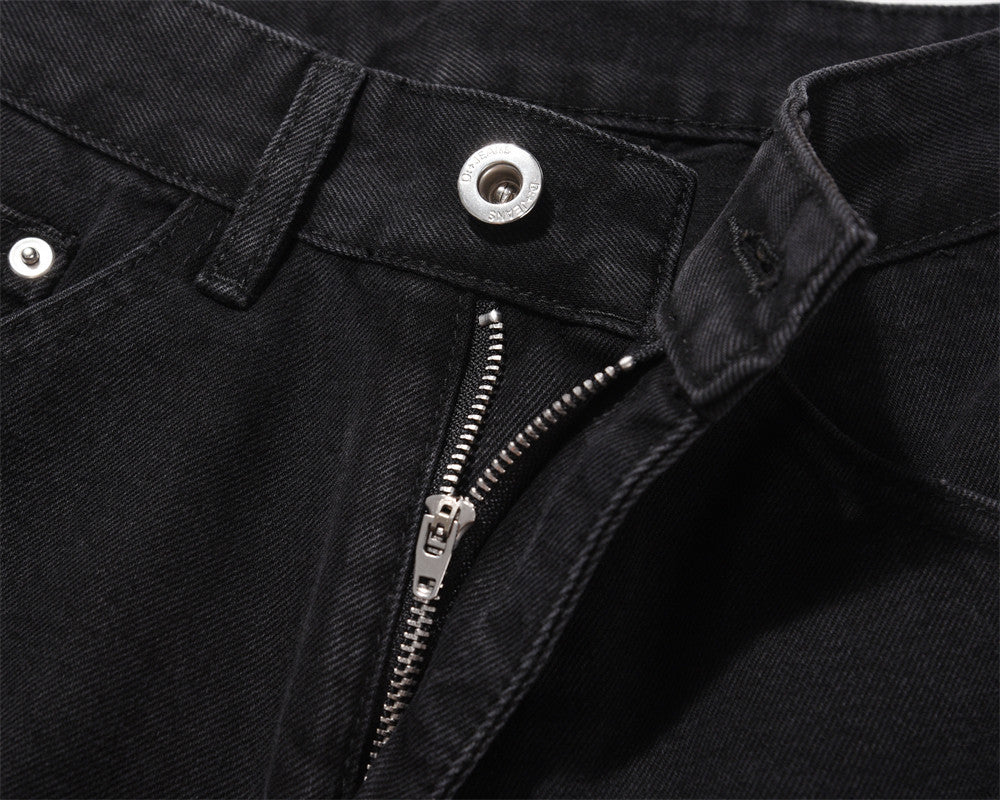 Fashion Solid Color Basic Jeans Men